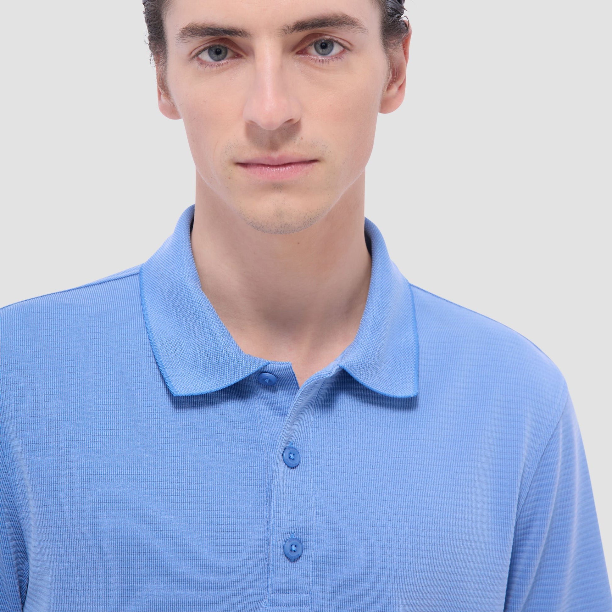 Bugatchi Oscar Ottoman Polo Shirt Classic Blue