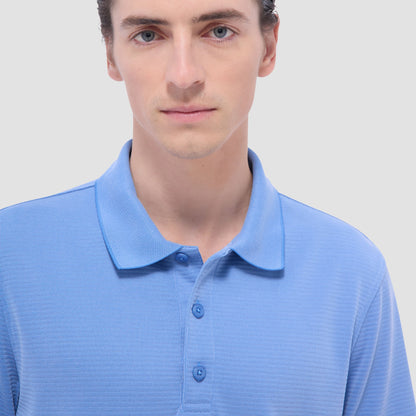 Bugatchi Oscar Ottoman Polo Shirt Classic Blue