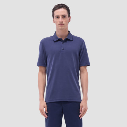 Bugatchi Oscar Ottoman Polo Shirt Navy