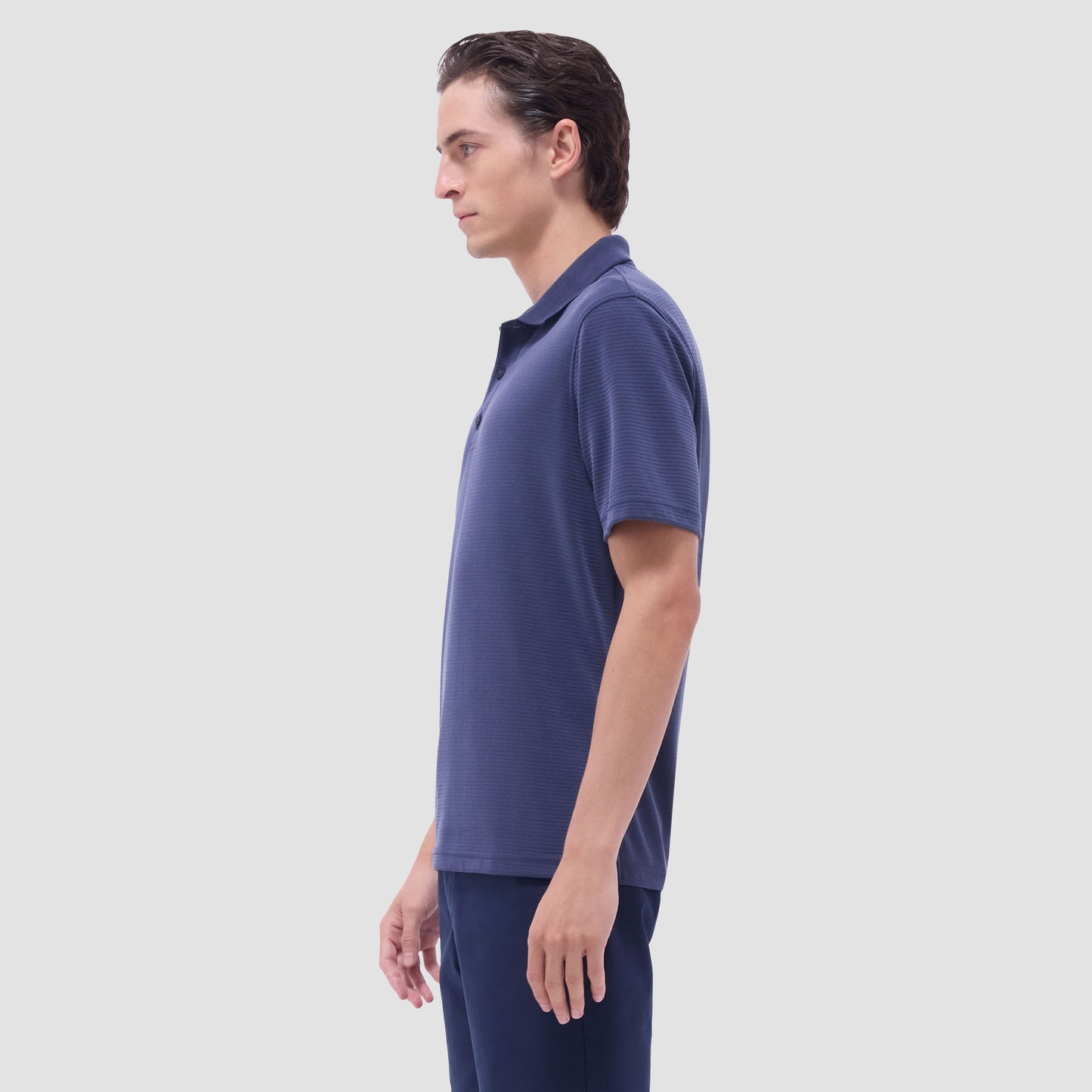 Bugatchi Oscar Ottoman Polo Shirt Navy