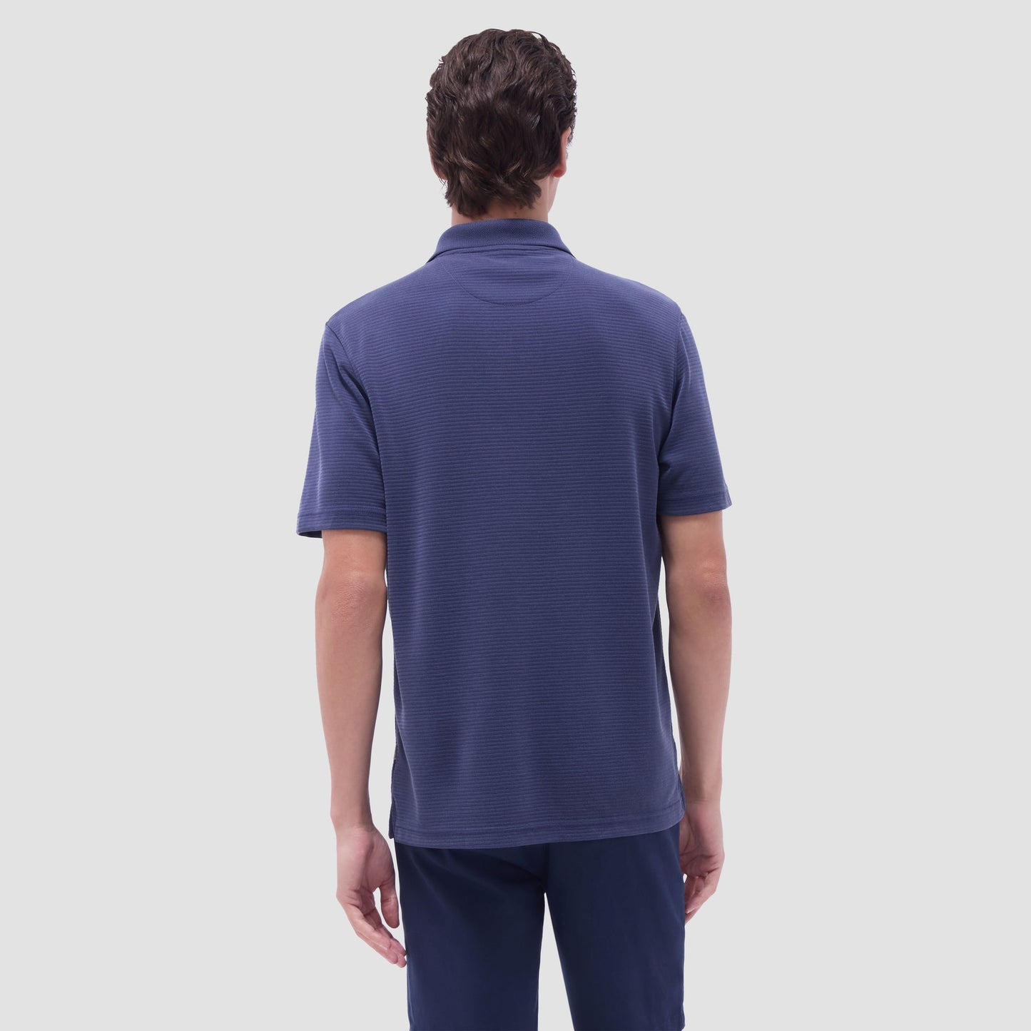 Bugatchi Oscar Ottoman Polo Shirt Navy