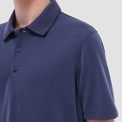 Bugatchi Oscar Ottoman Polo Shirt Navy