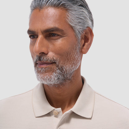 Bugatchi Oscar Ottoman Polo Shirt Sand