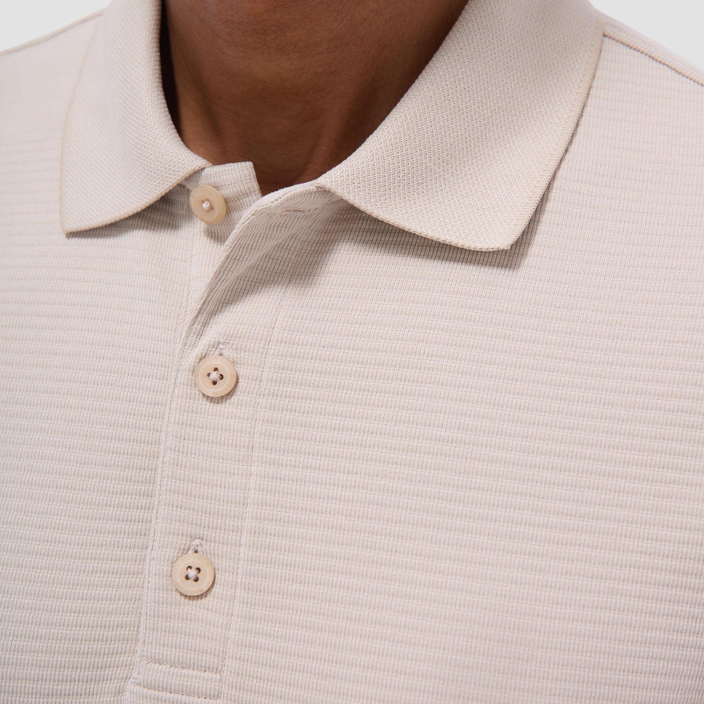 Bugatchi Oscar Ottoman Polo Shirt Sand