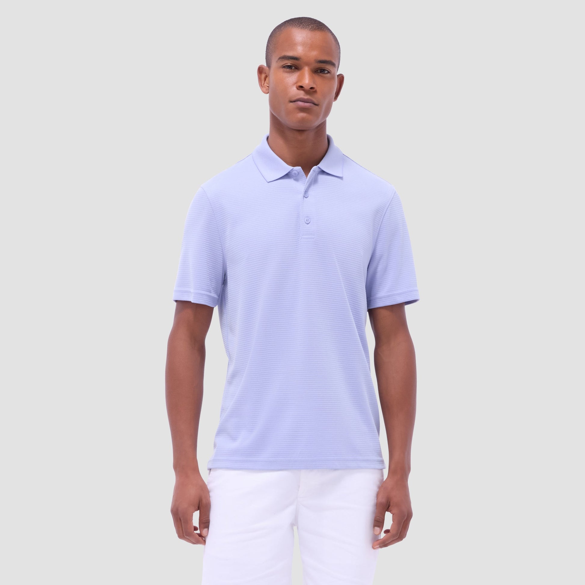 Bugatchi Oscar Ottoman Polo Shirt Sky