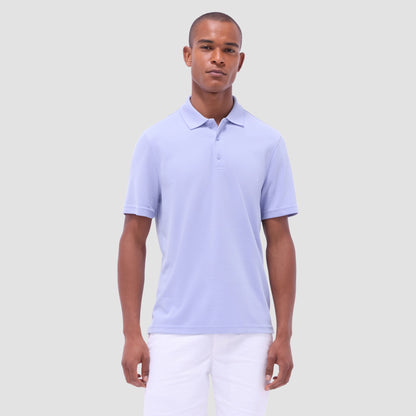 Bugatchi Oscar Ottoman Polo Shirt Sky