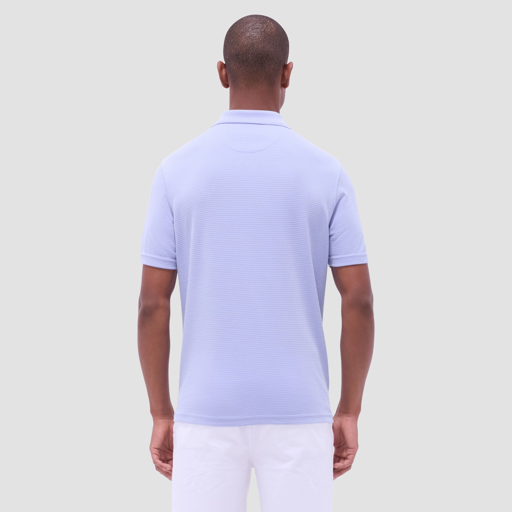 Bugatchi Oscar Ottoman Polo Shirt Sky