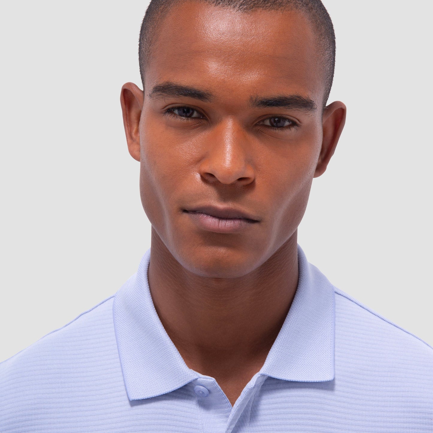 Bugatchi Oscar Ottoman Polo Shirt Sky