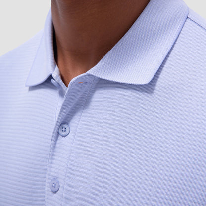 Bugatchi Oscar Ottoman Polo Shirt Sky