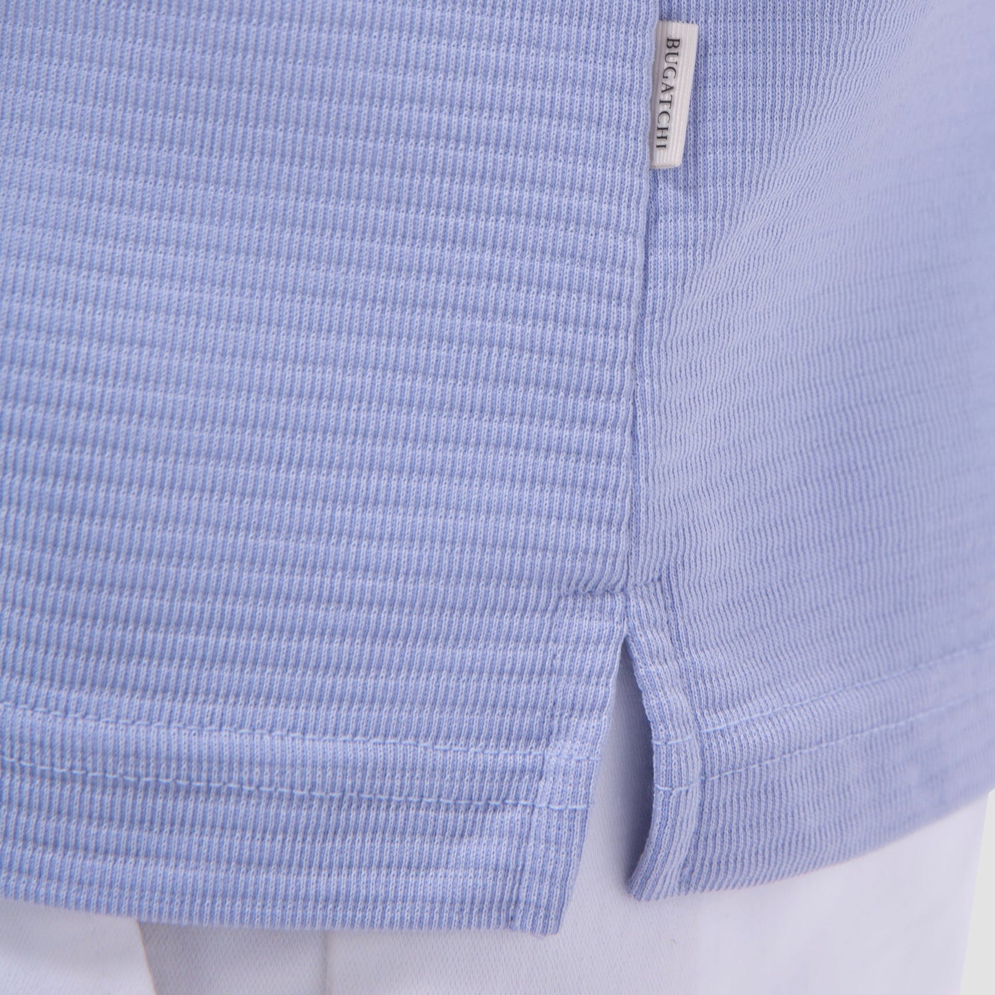 Bugatchi Oscar Ottoman Polo Shirt Sky