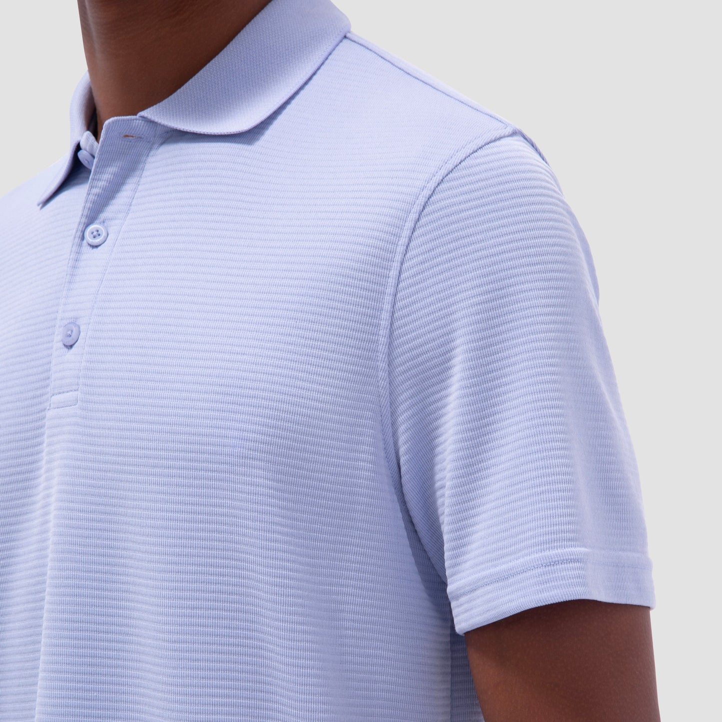 Bugatchi Oscar Ottoman Polo Shirt Sky