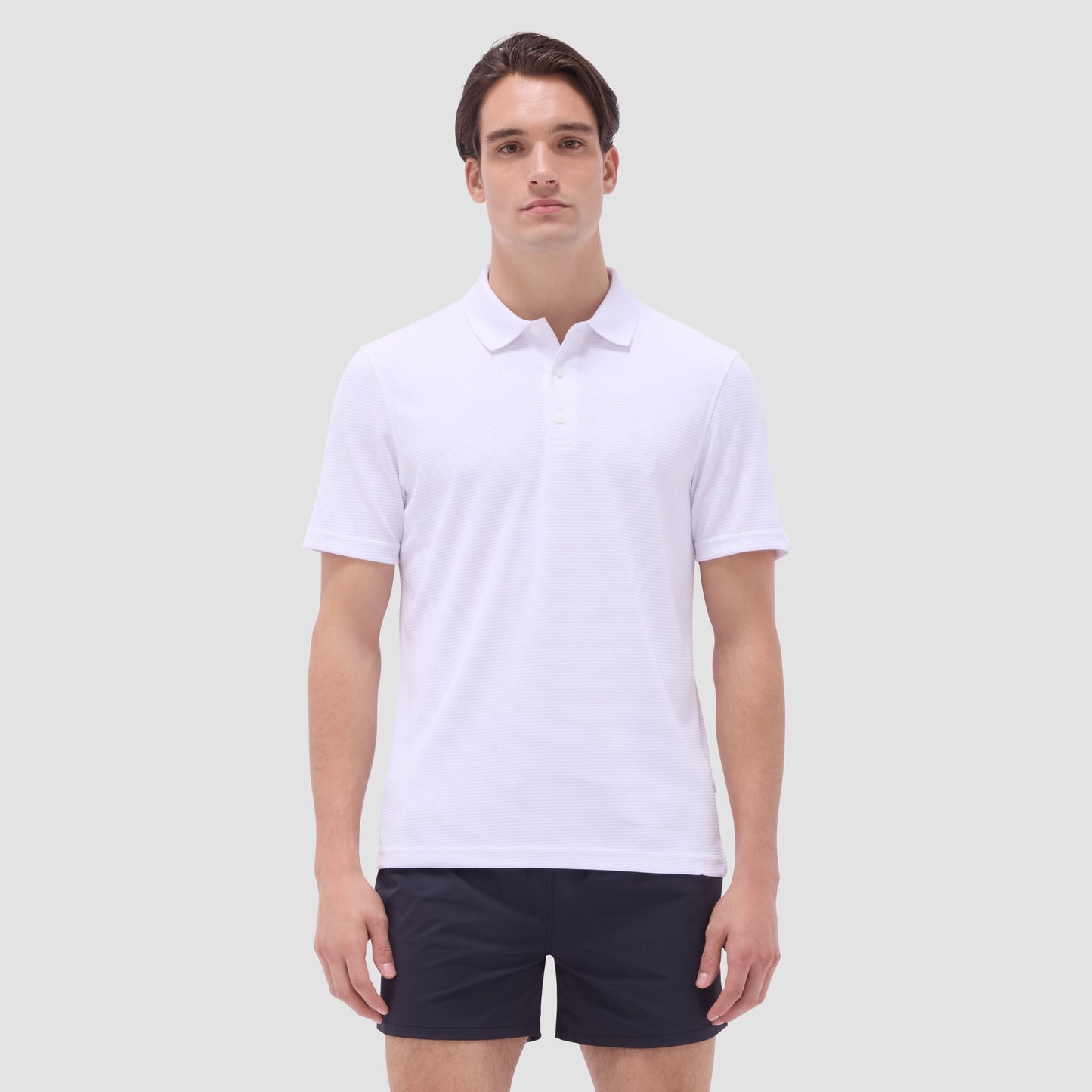 Bugatchi Oscar Ottoman Polo Shirt White