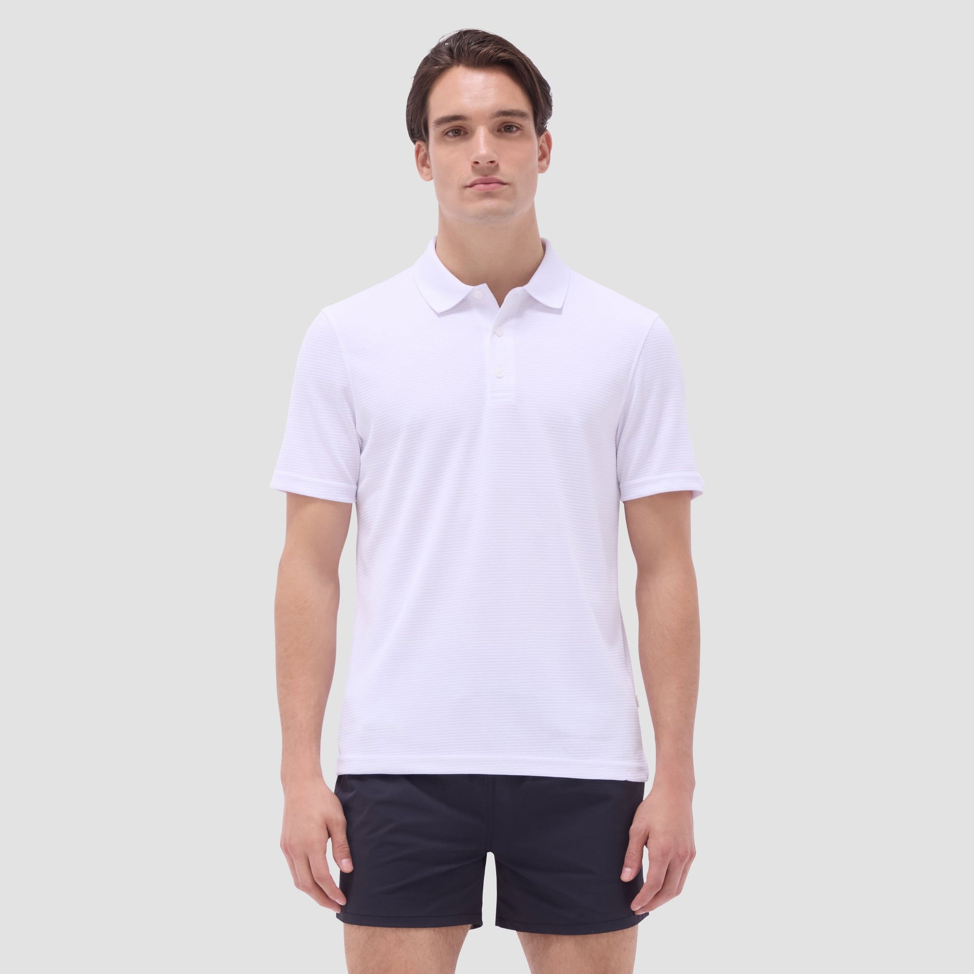 Bugatchi Oscar Ottoman Polo Shirt White
