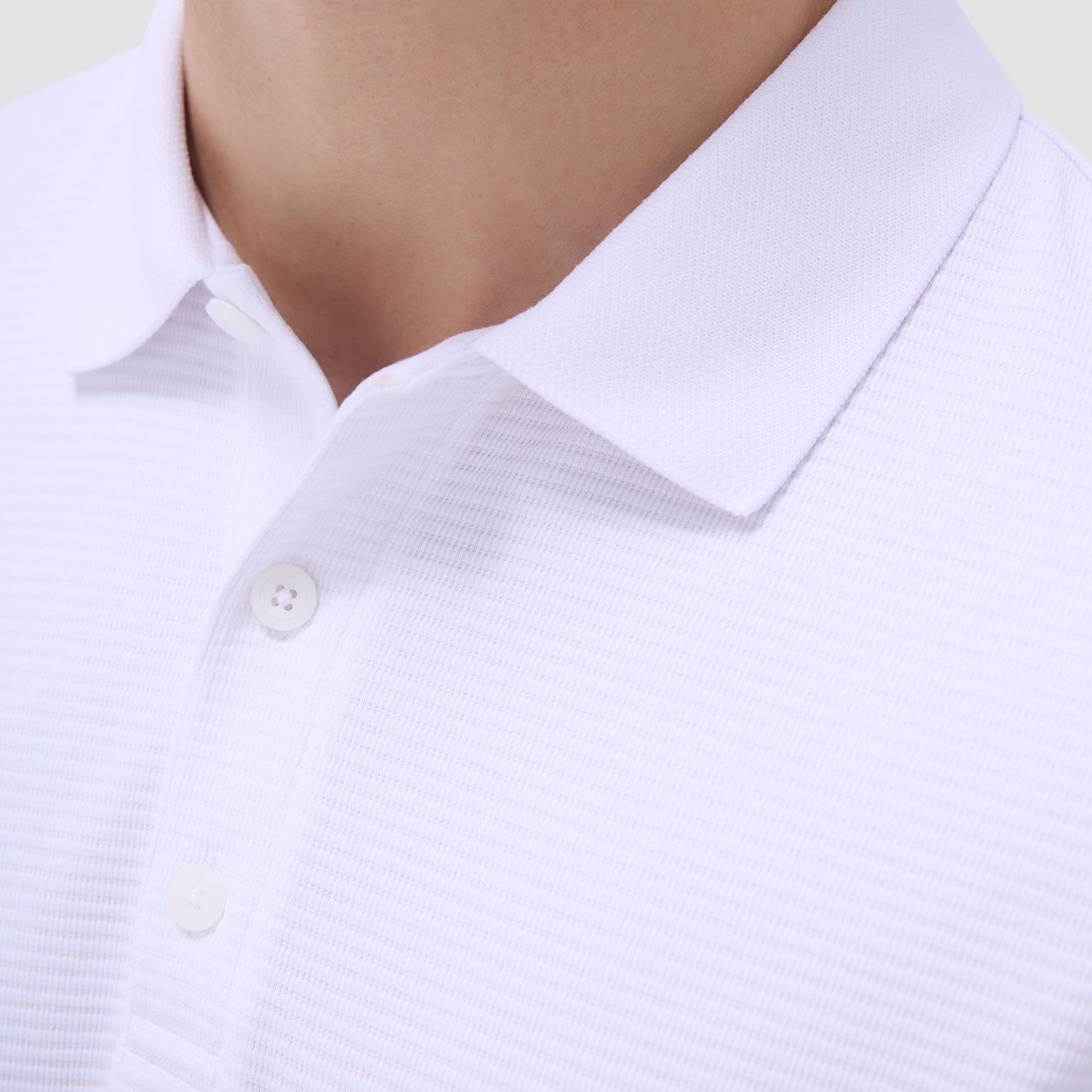 Bugatchi Oscar Ottoman Polo Shirt White