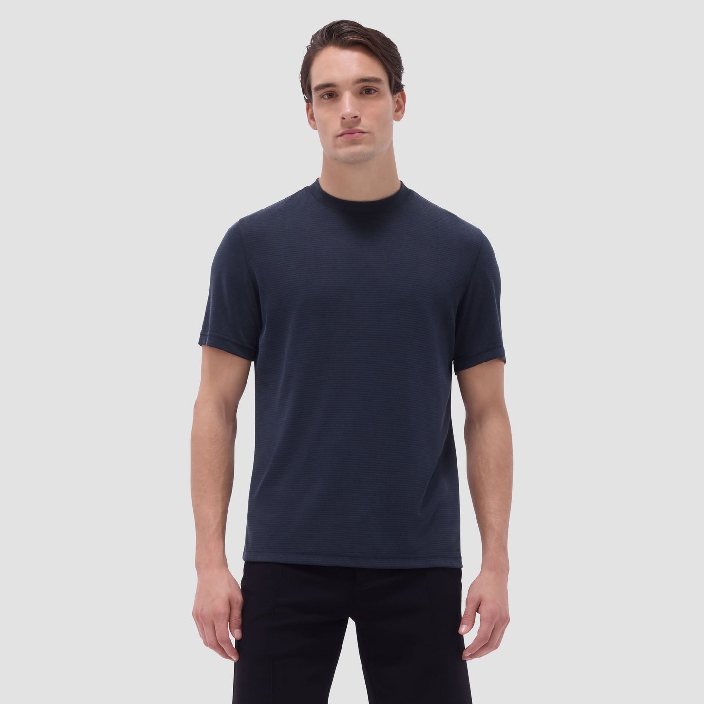 Bugatchi Orville Ottoman Crew Neck Black