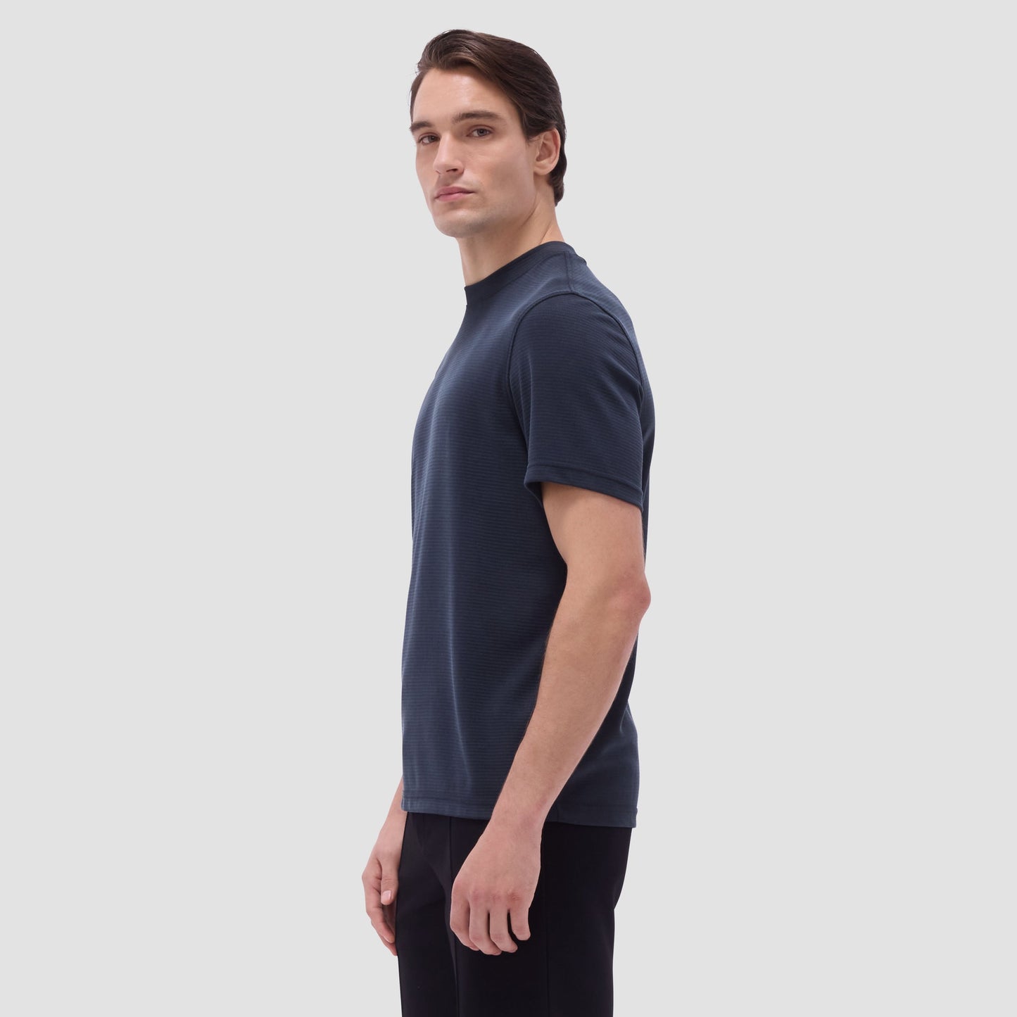 Bugatchi Orville Ottoman Crew Neck Black