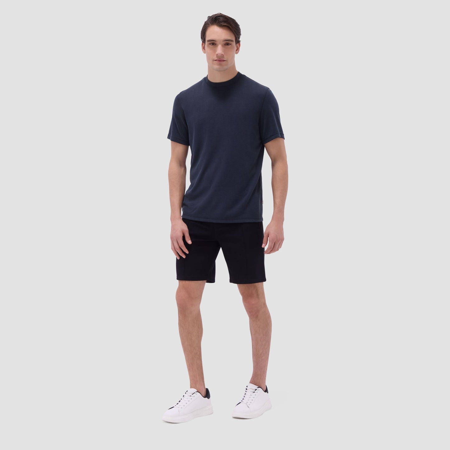 Bugatchi Orville Ottoman Crew Neck Black