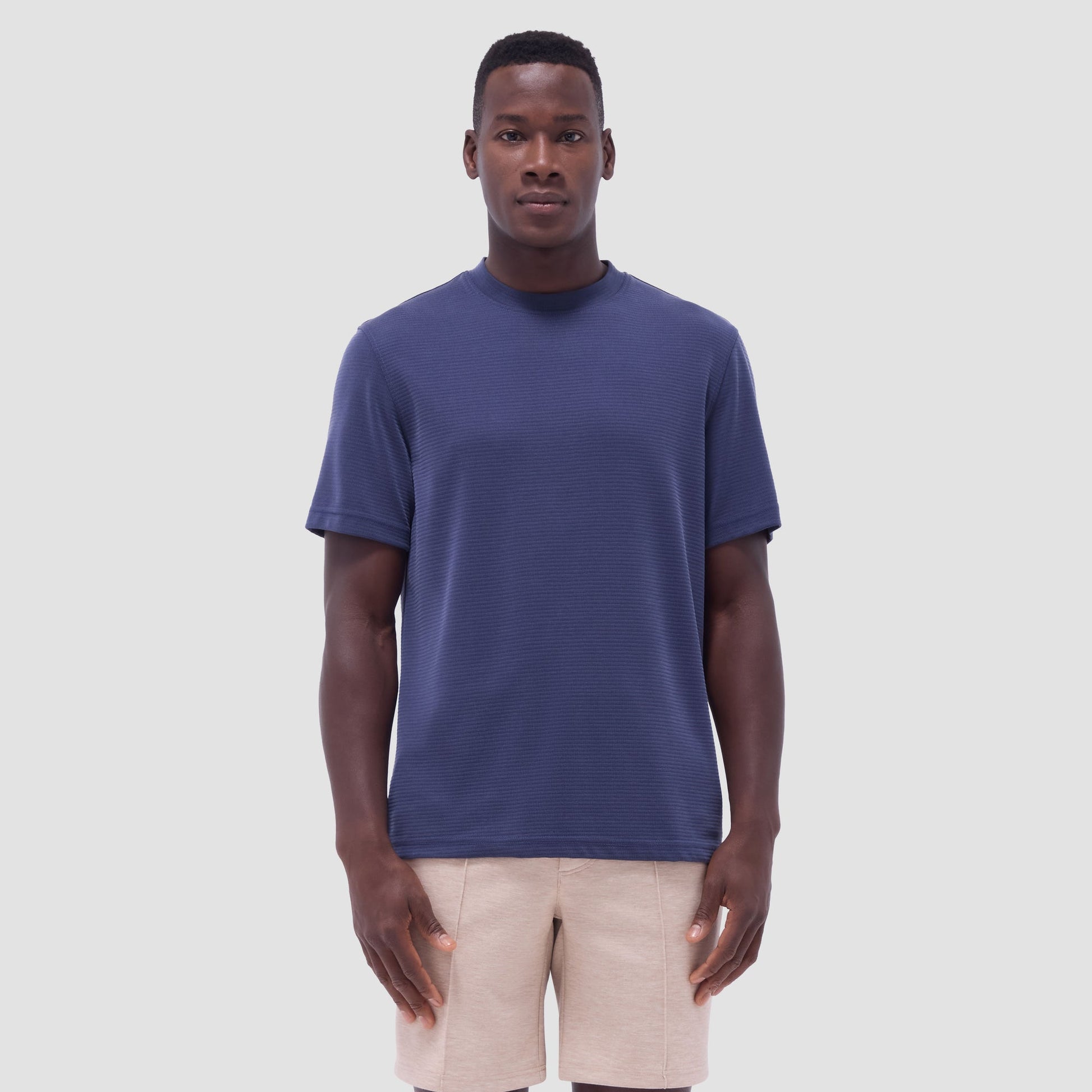 Bugatchi Orville Ottoman Crew Neck Navy