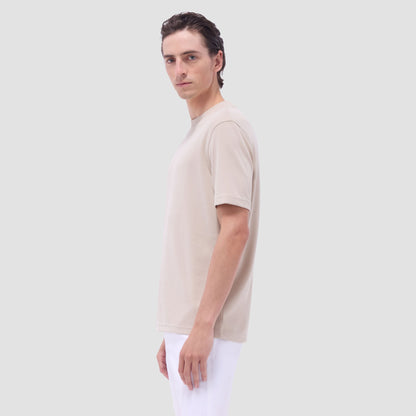 Bugatchi Orville Ottoman Crew Neck Sand