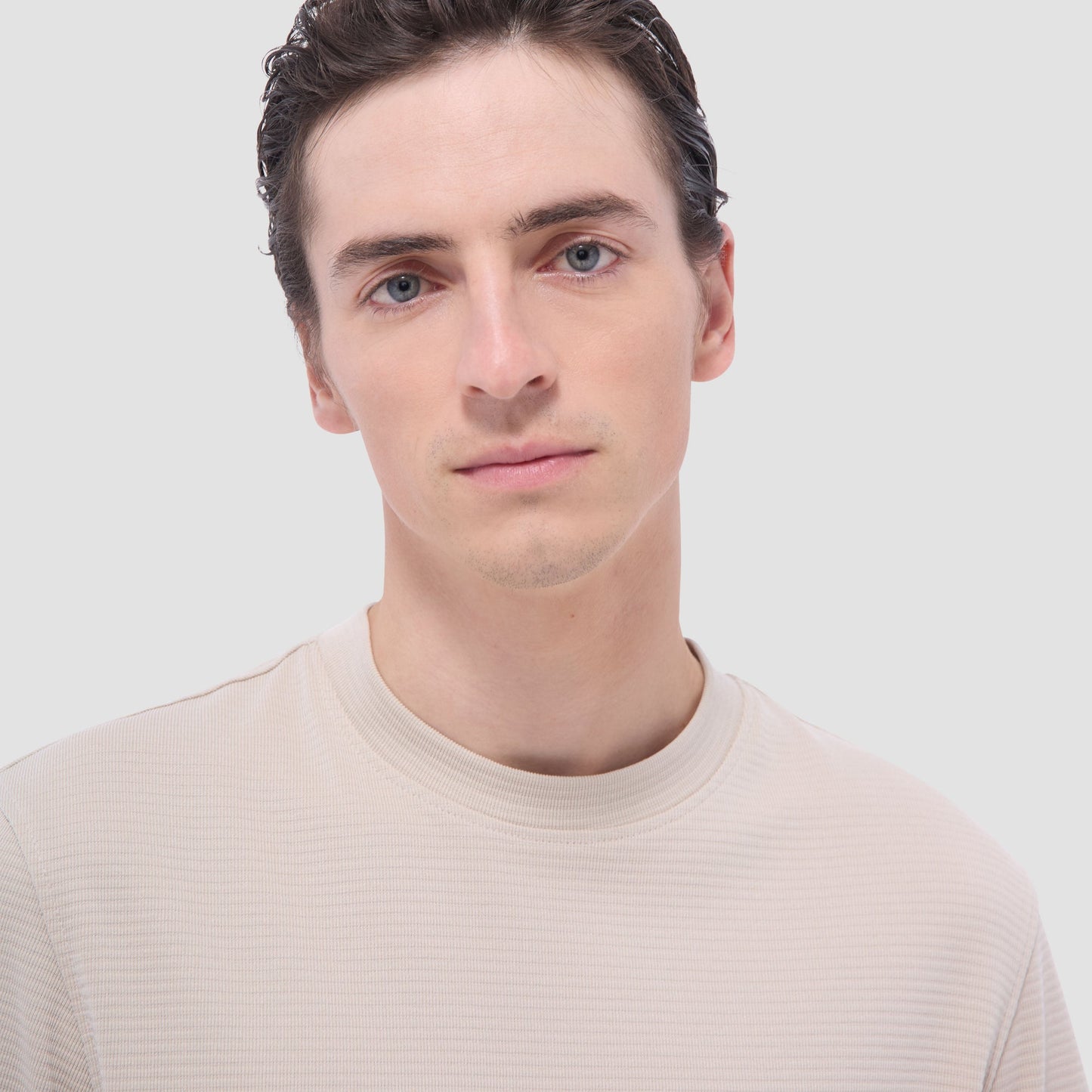 Bugatchi Orville Ottoman Crew Neck Sand