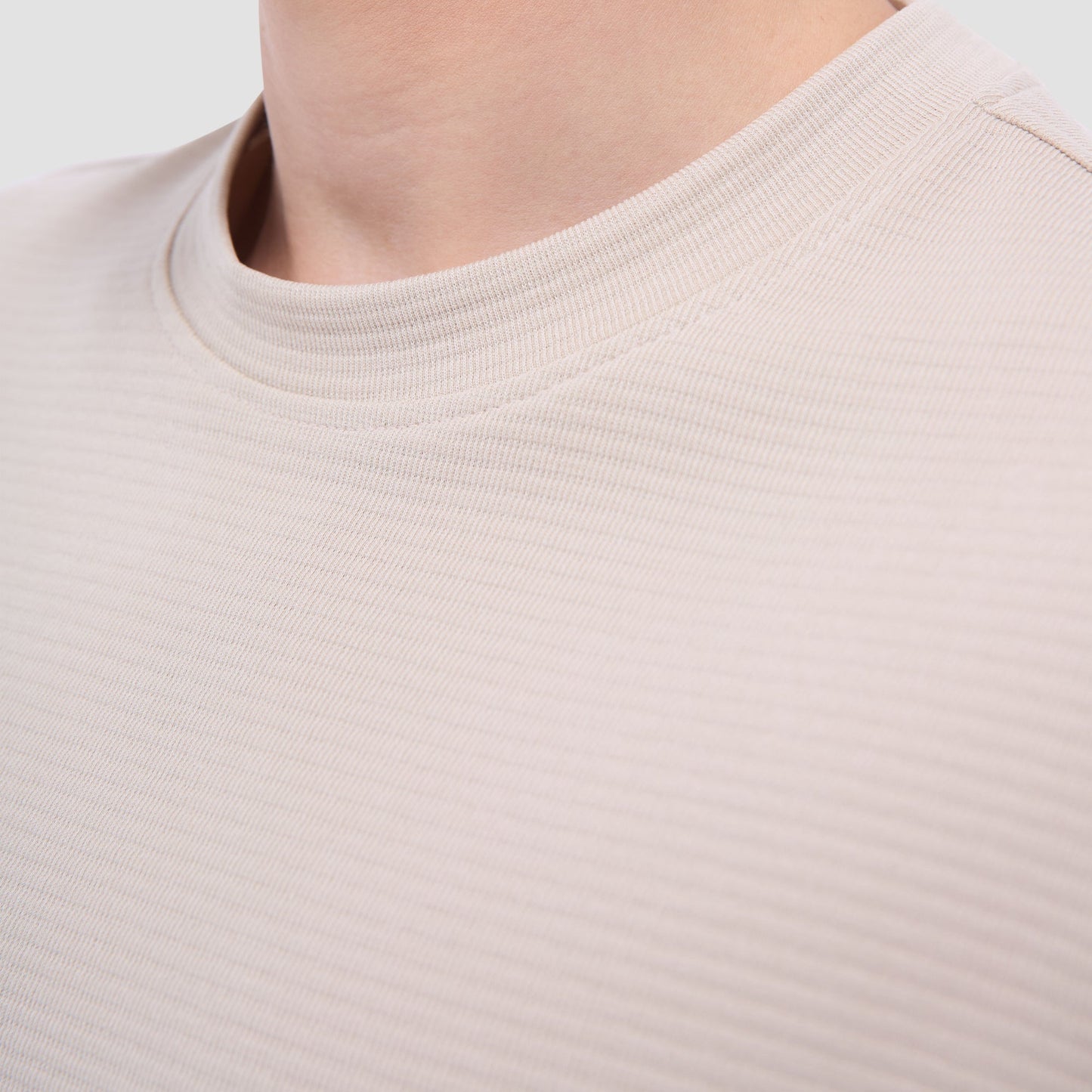 Bugatchi Orville Ottoman Crew Neck Sand
