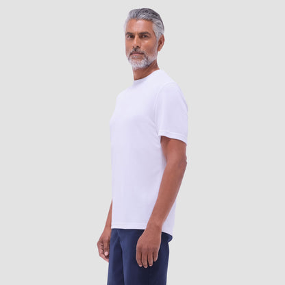 Bugatchi Orville Ottoman Crew Neck White