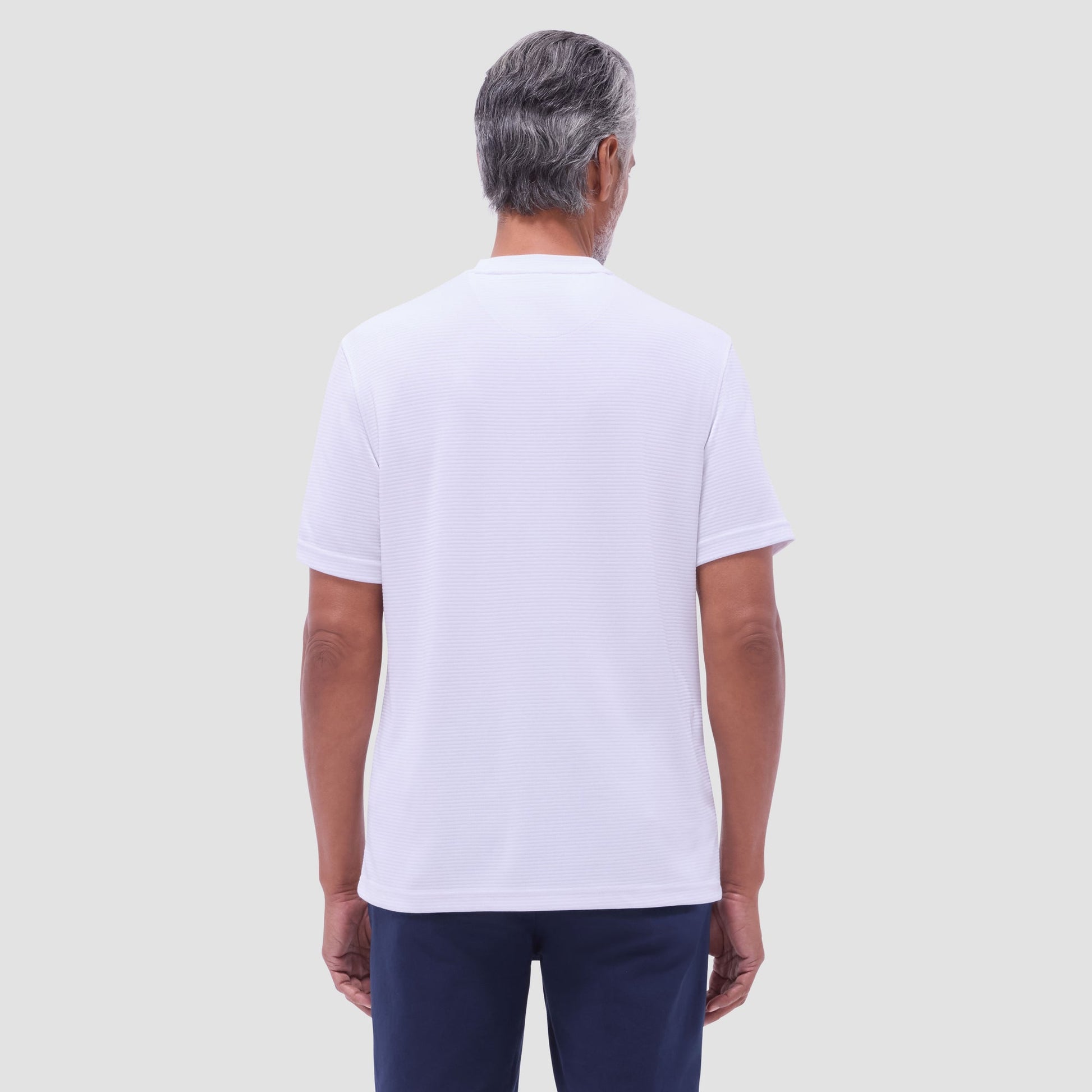 Bugatchi Orville Ottoman Crew Neck White