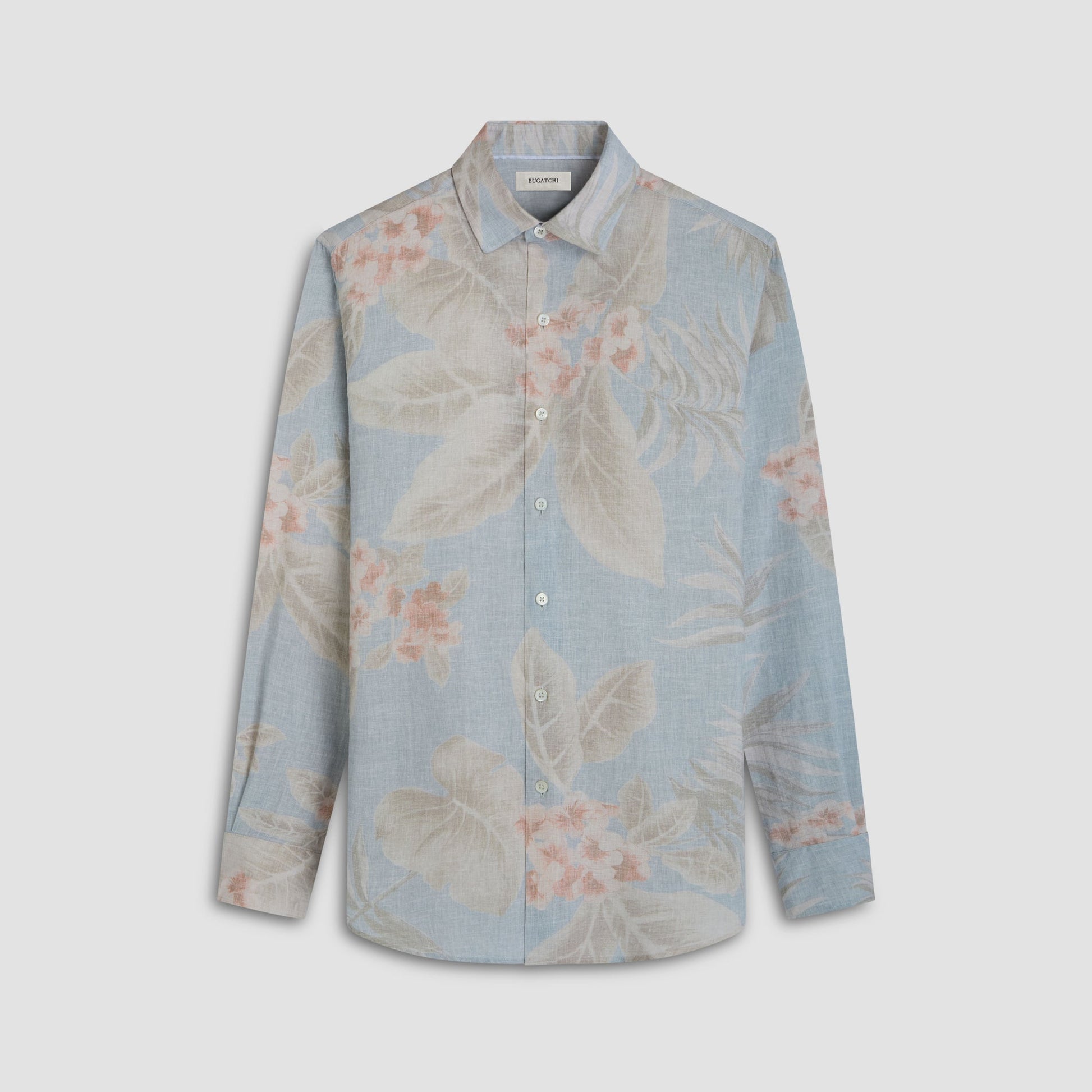 Bugatchi Julian Floral Shirt Salt