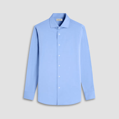 Bugatchi Devon Solid OoohCotton® Shirt Air Blue