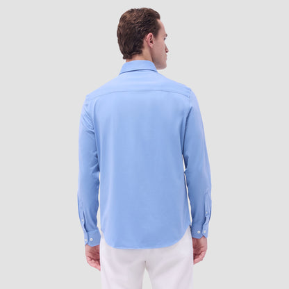 Bugatchi Devon Solid OoohCotton® Shirt Air Blue