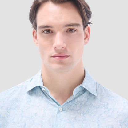 Bugatchi Axel Floral Shirt Seafoam