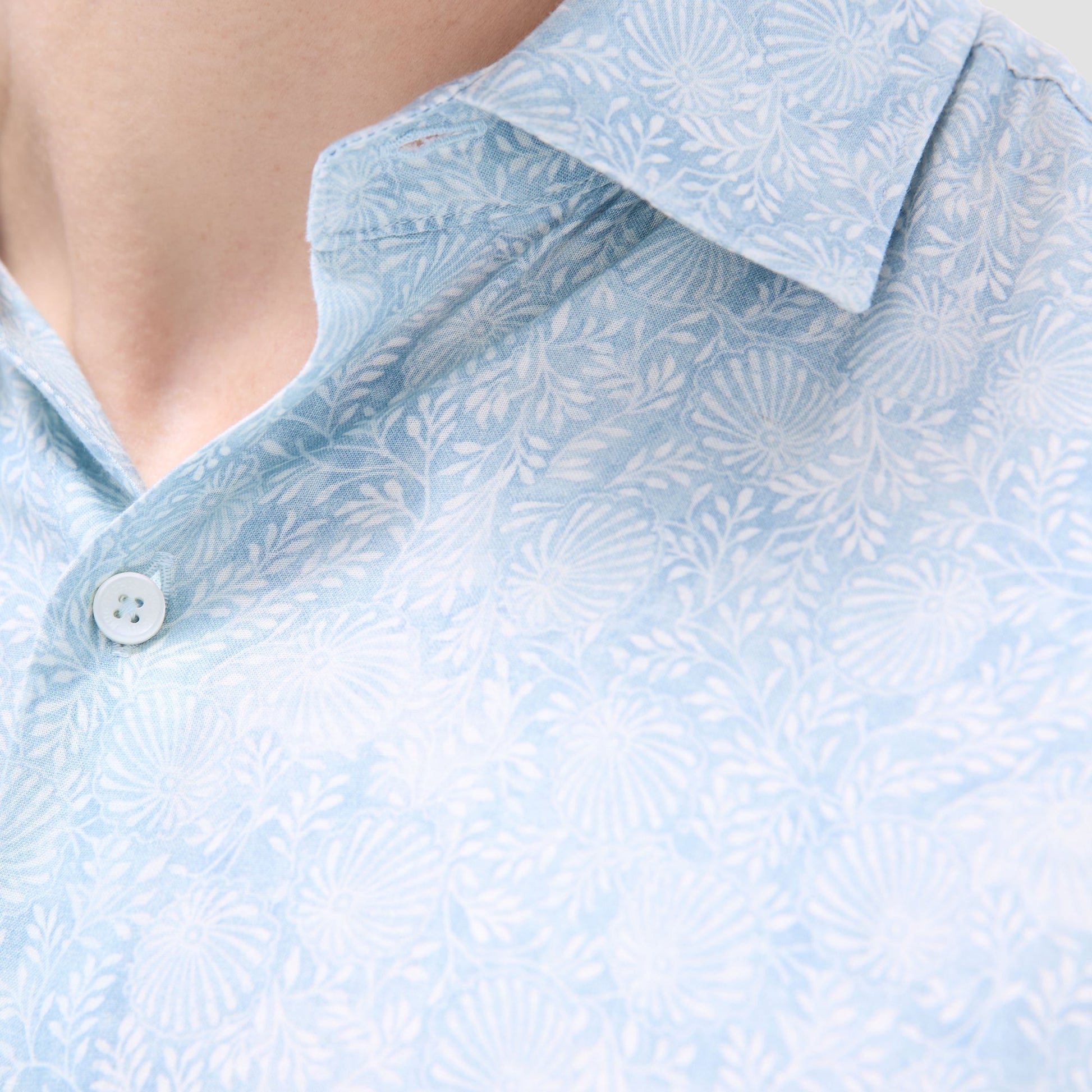 Bugatchi Axel Floral Shirt Seafoam