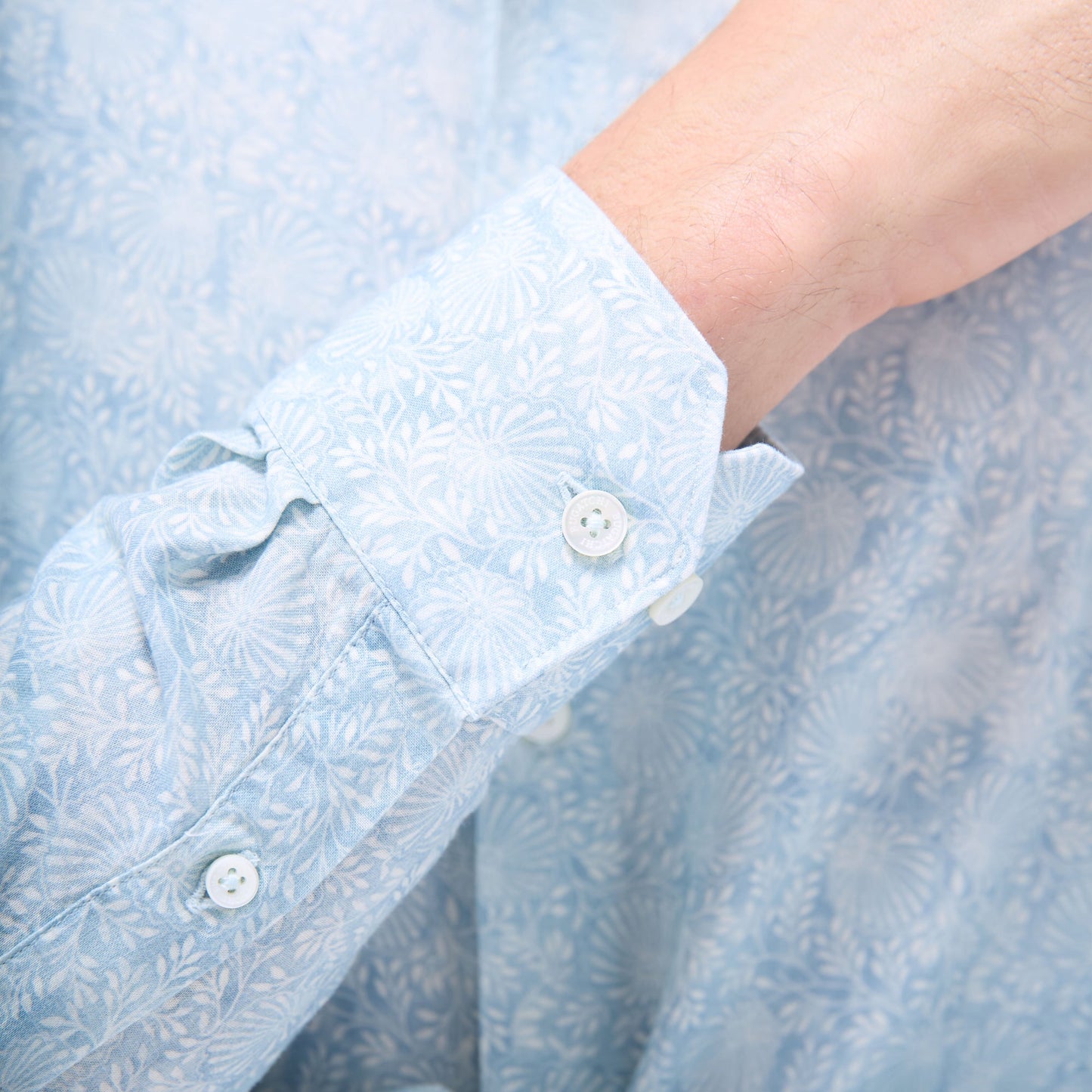 Bugatchi Axel Floral Shirt Seafoam