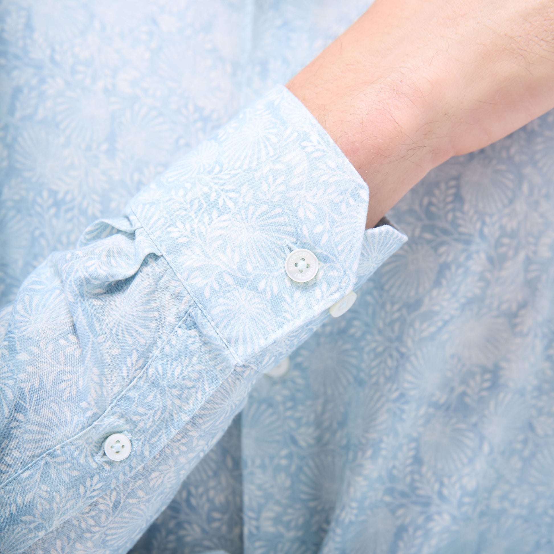 Bugatchi Axel Floral Shirt Seafoam