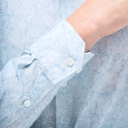 Bugatchi Axel Floral Shirt Seafoam