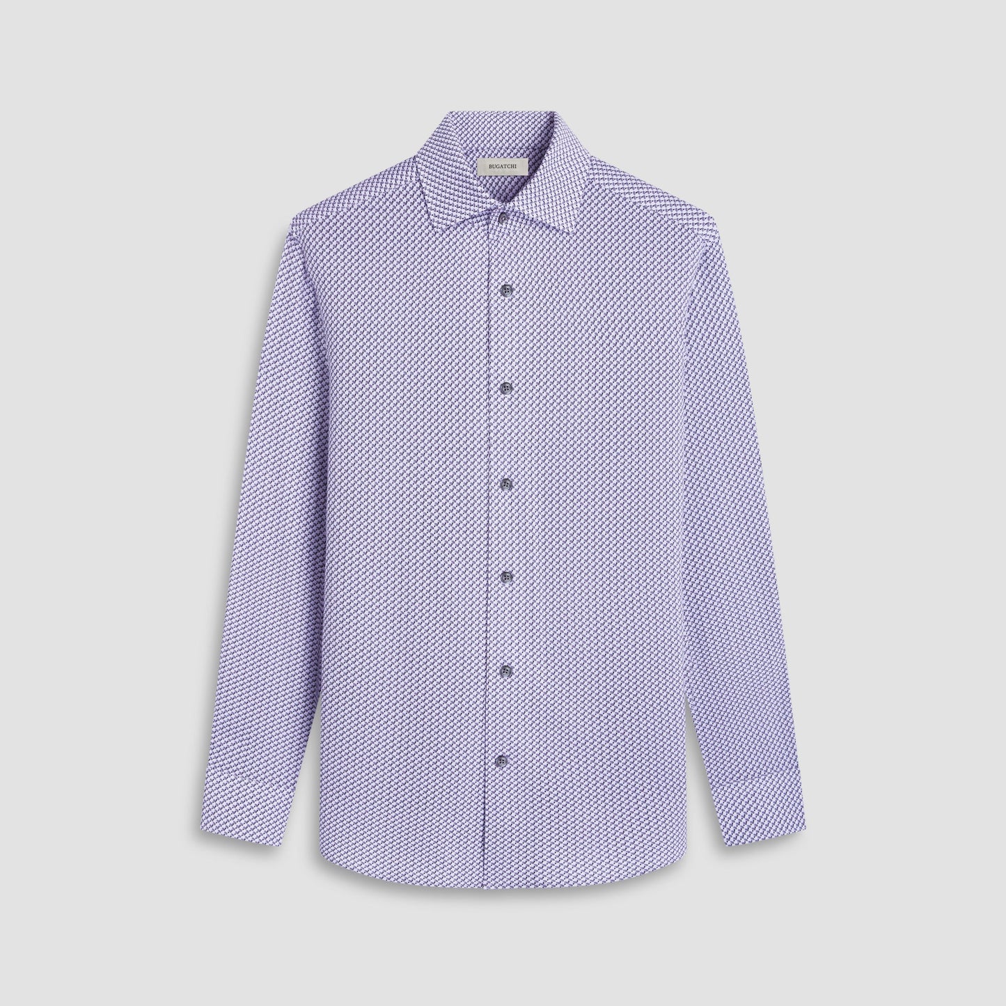 Bugatchi Devon Seigaiha OoohCotton® Shirt Platinum