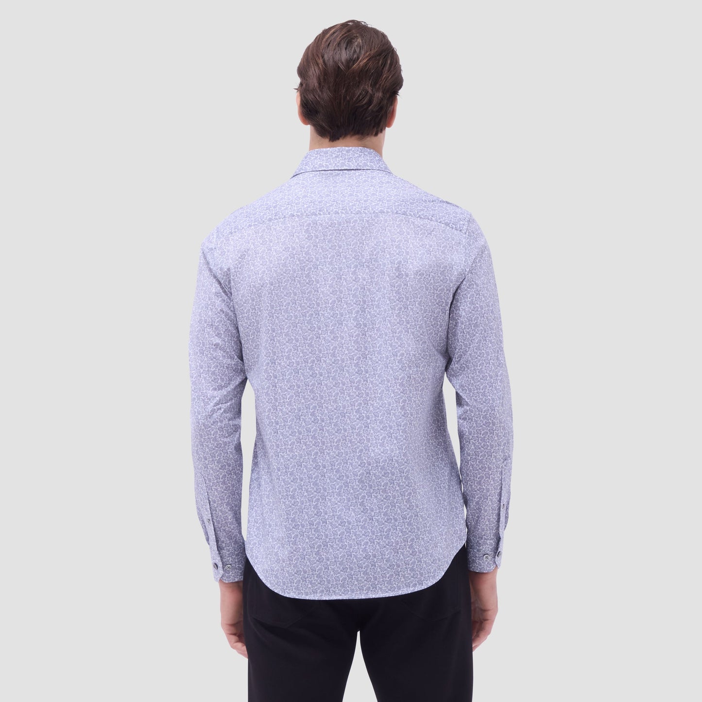 Bugatchi James Paisley OoohCotton® Shirt Platinum