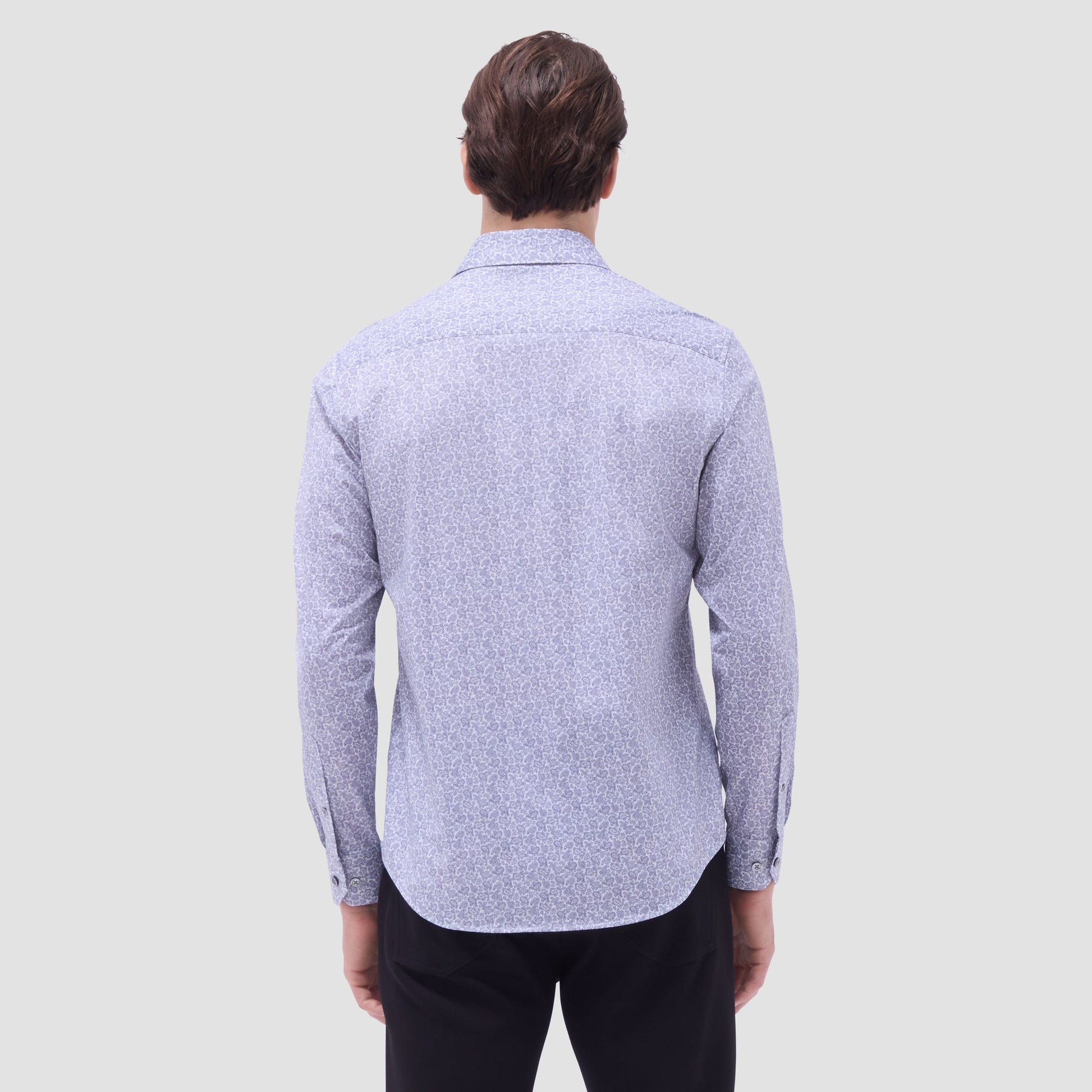 Bugatchi James Paisley OoohCotton® Shirt Platinum