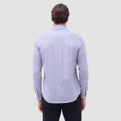 Bugatchi James Paisley OoohCotton® Shirt Platinum