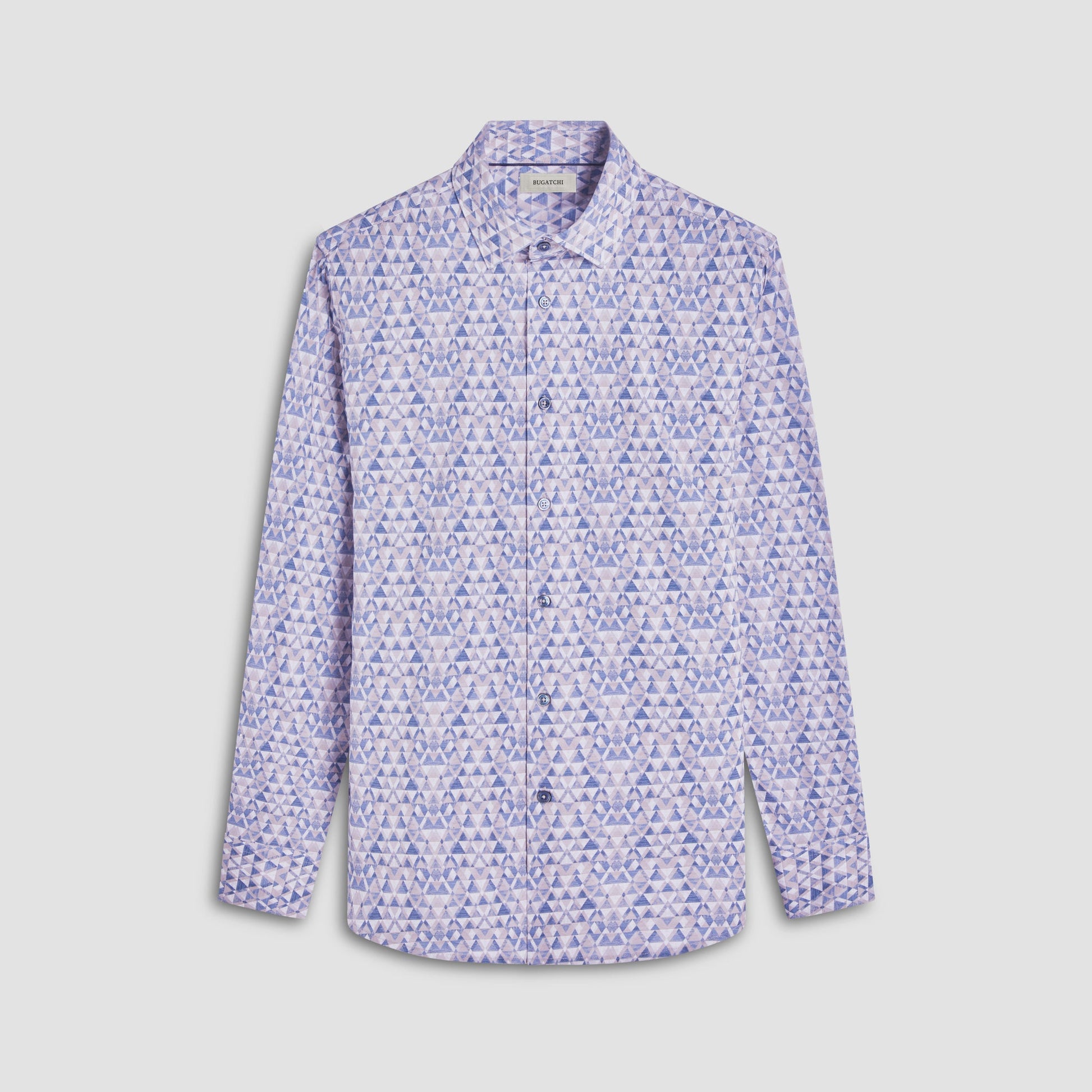 Bugatchi James Geometric OoohCotton® Shirt Sand