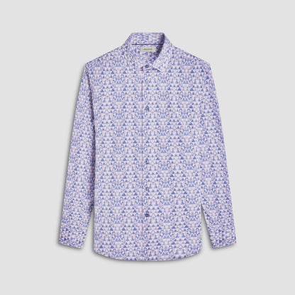 Bugatchi James Geometric OoohCotton® Shirt Sand