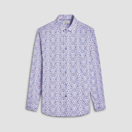 Bugatchi James Geometric OoohCotton® Shirt Sand