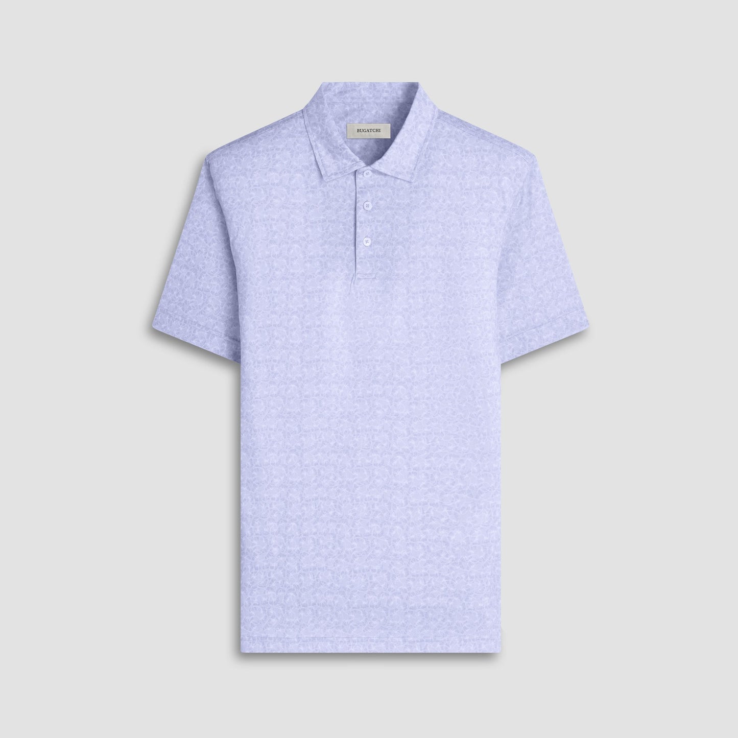 Bugatchi Victor Floral OoohCotton® Polo Shirt Sky