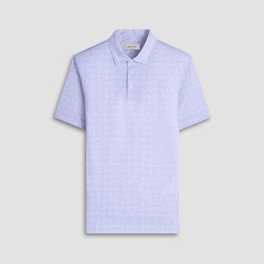 Bugatchi Victor Floral OoohCotton® Polo Shirt Sky