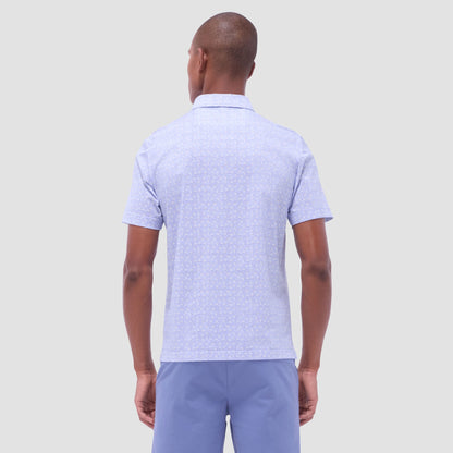 Bugatchi Victor Floral OoohCotton® Polo Shirt Sky