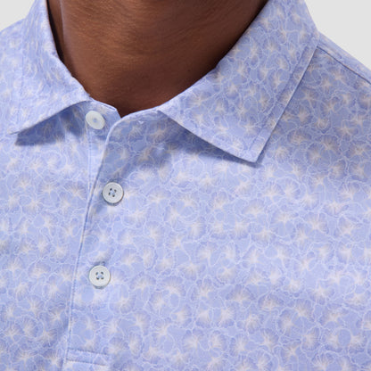 Bugatchi Victor Floral OoohCotton® Polo Shirt Sky