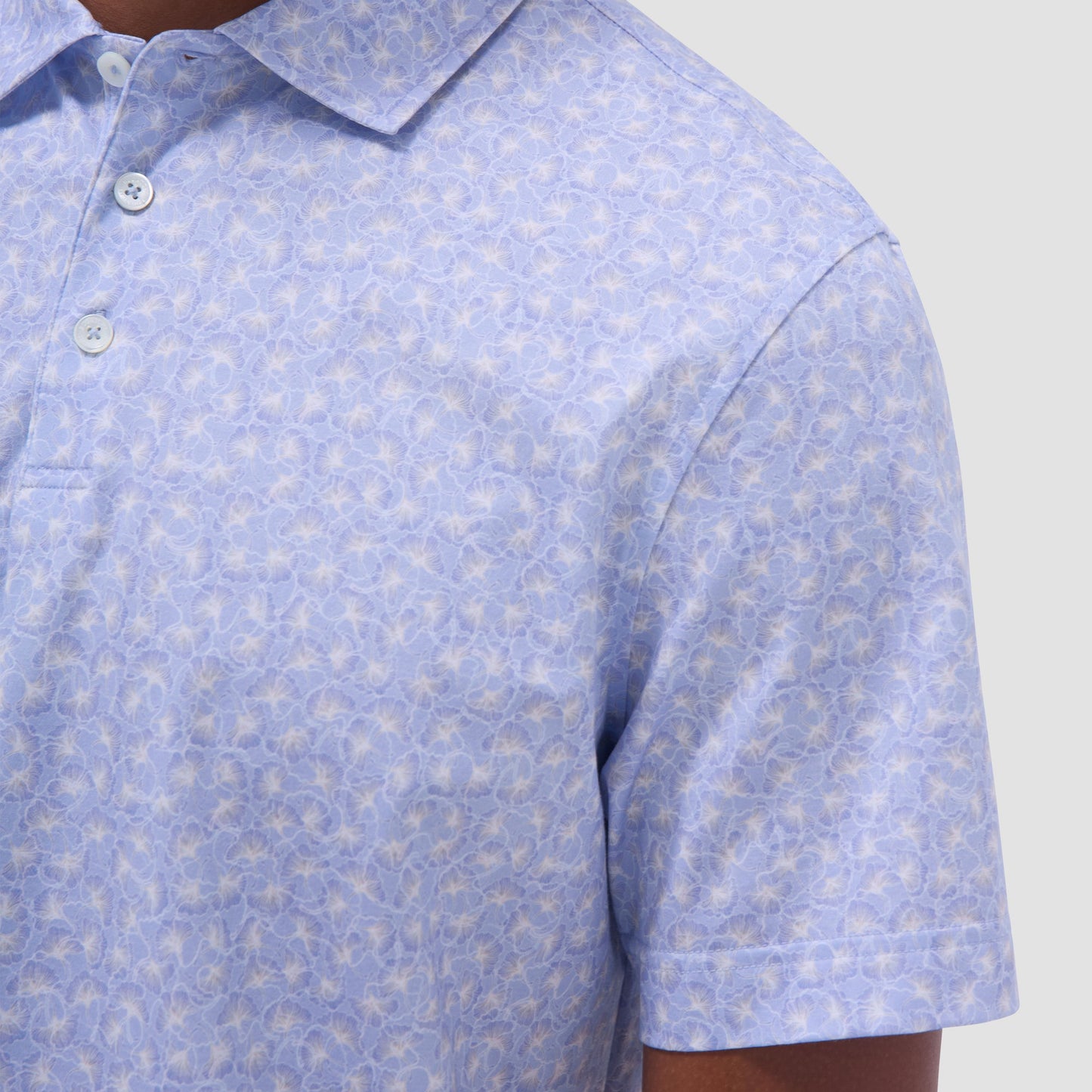 Bugatchi Victor Floral OoohCotton® Polo Shirt Sky