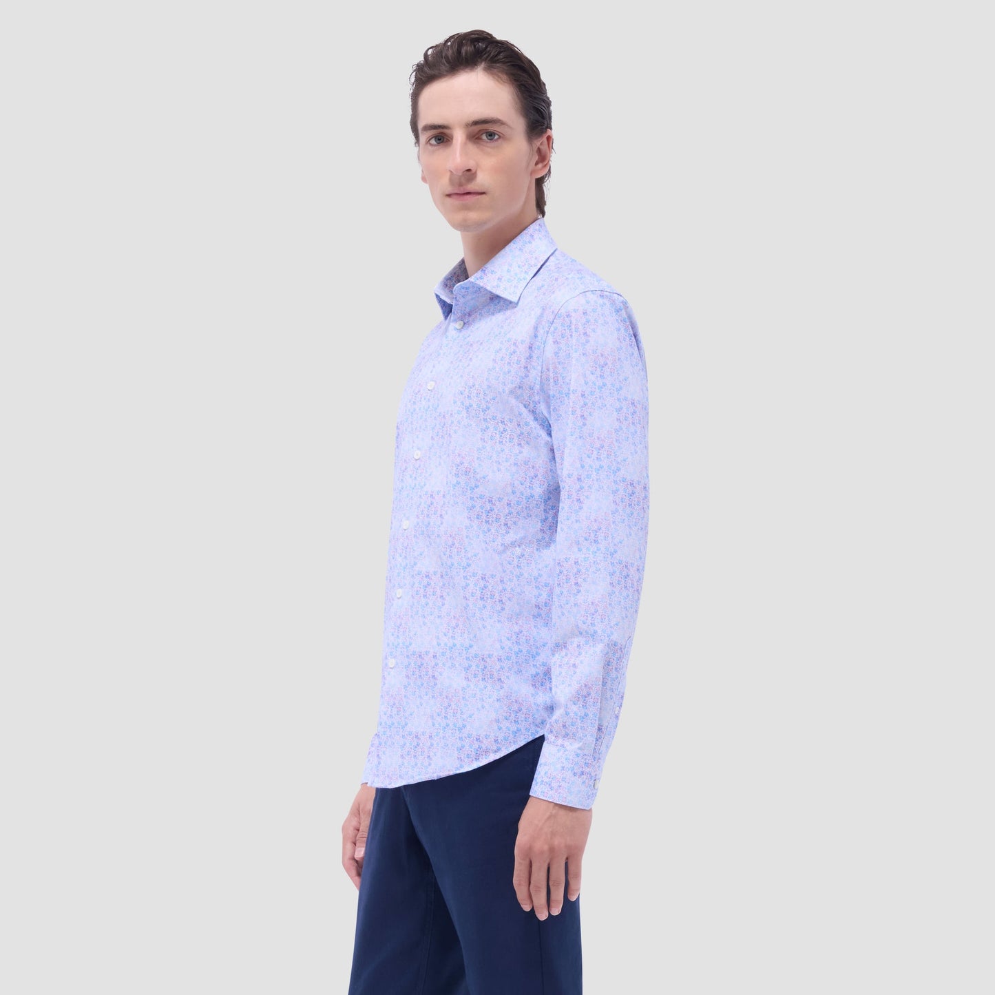 Bugatchi James Floral OoohCotton® Shirt Pink