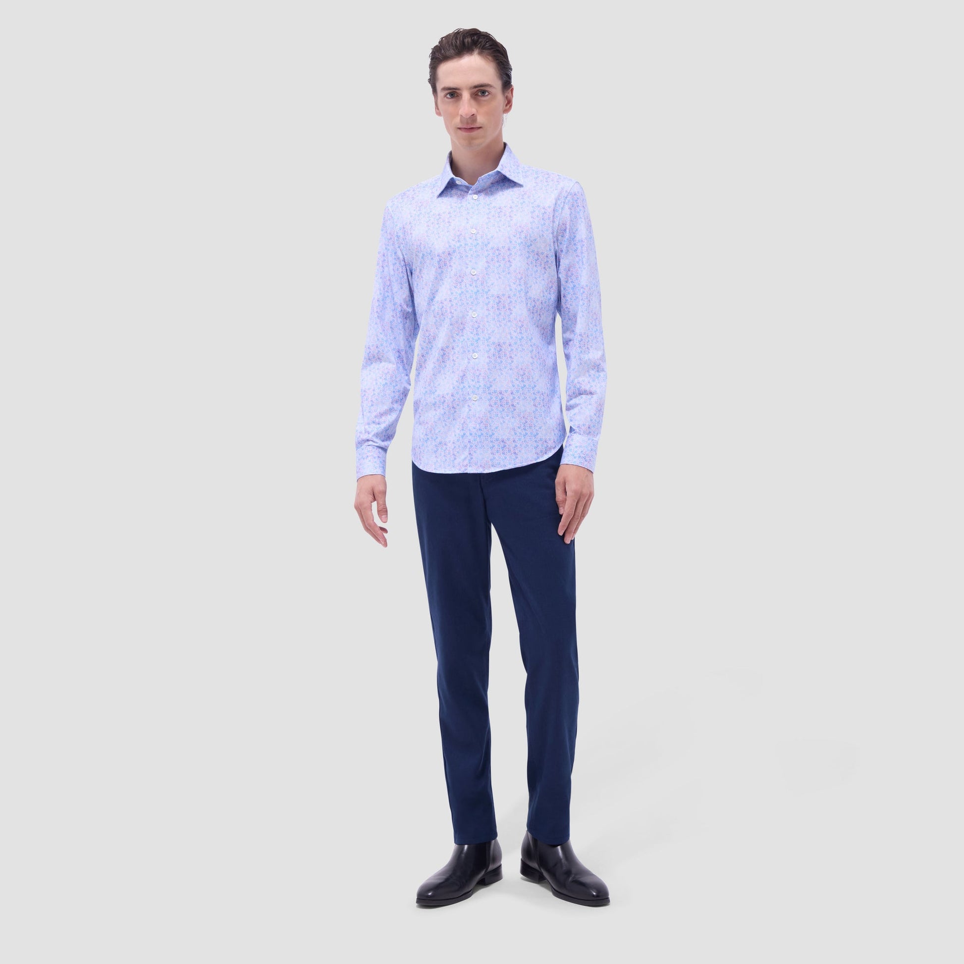 Bugatchi James Floral OoohCotton® Shirt Pink