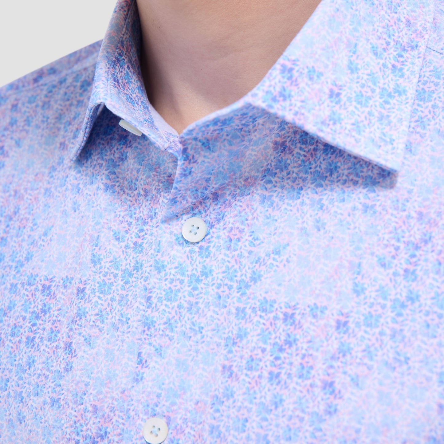 Bugatchi James Floral OoohCotton® Shirt Pink